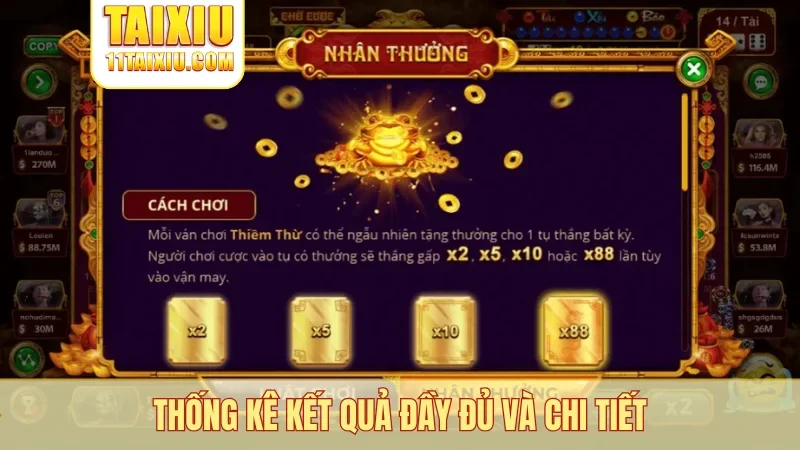 Thống kê kết quả đầy đủ và chi tiết