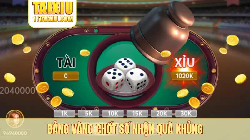 Bảng vàng chốt số nhận quà khủng